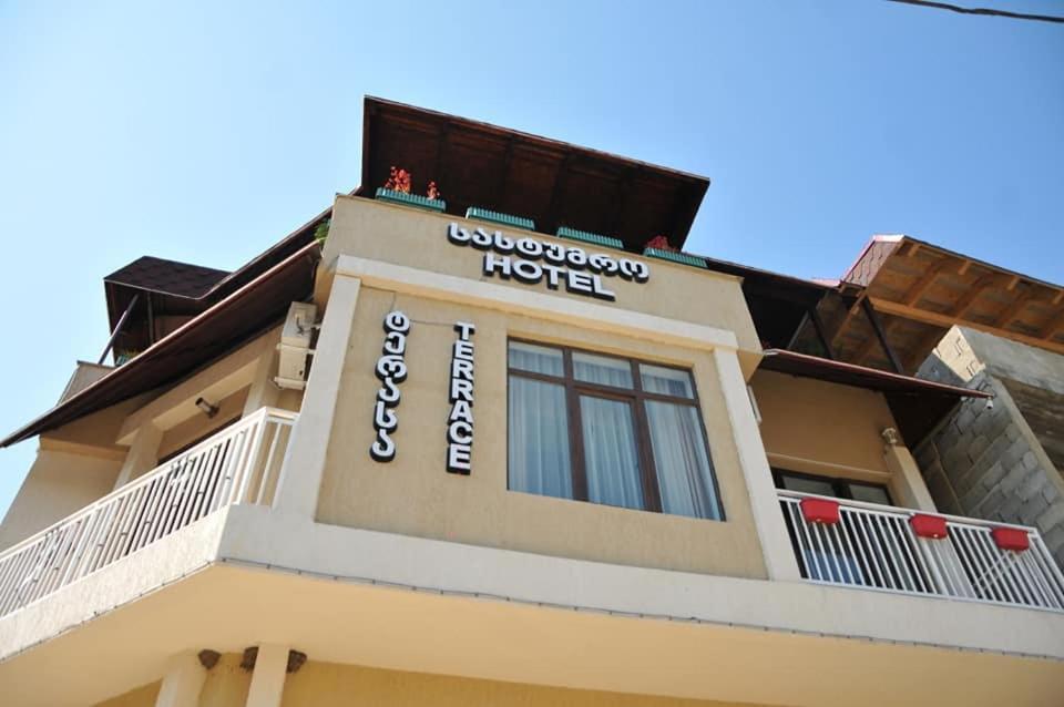 Tskaltubo Hotel Terrace Exterior foto